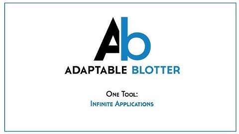 Adaptable Blotter features