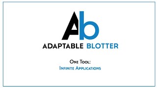 Adaptable Blotter features
