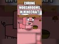 Curing mooshrooms in Minecraft #minecraft #shorts