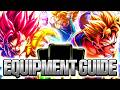 (Dragon Ball Legends) EQUIPMENT GUIDE FOR LEGEND FUTURE GOHAN & TRUNKS AND LEGEND SSJG SHALLET!