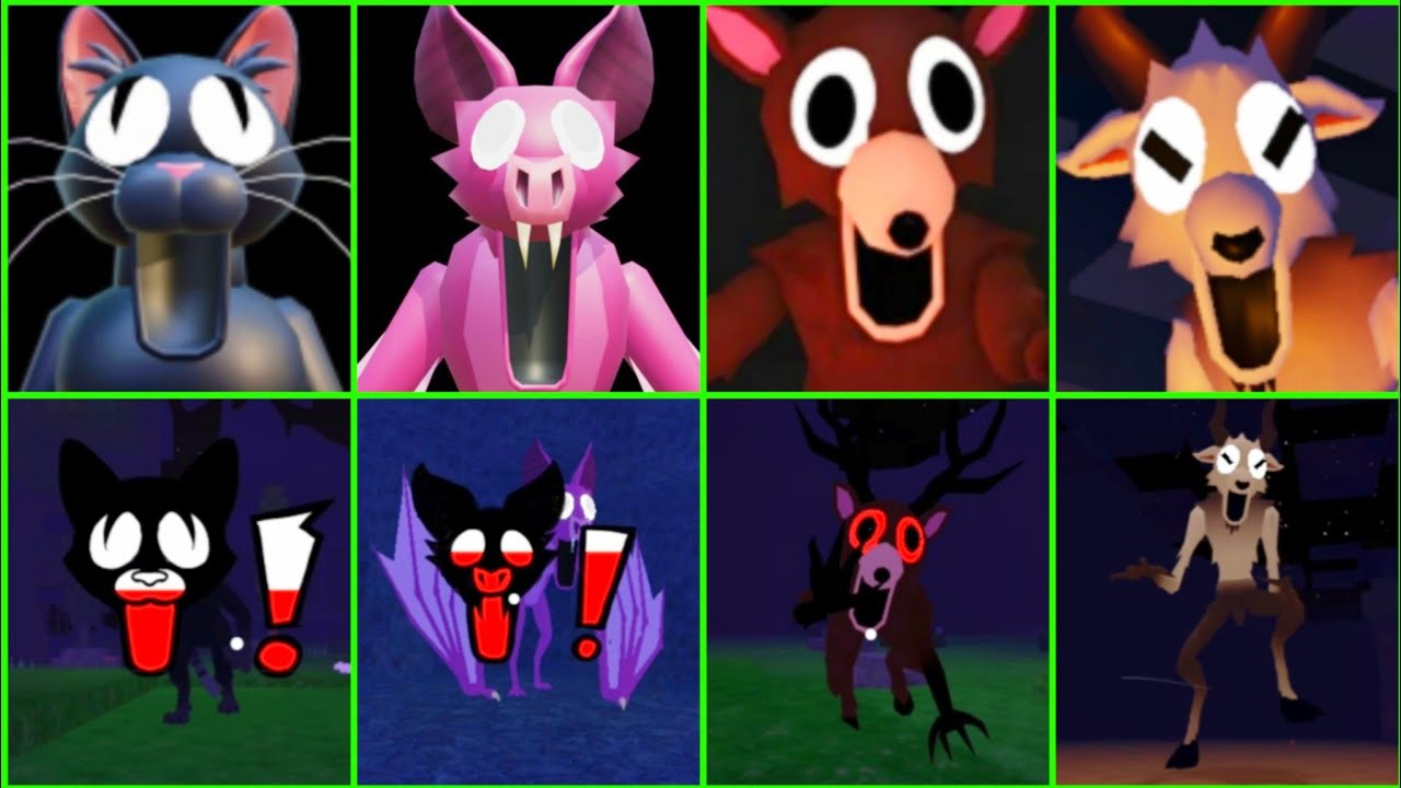 Cat Vs Bat Vs Deer Vs Wild West & More Different Monster Jumpscare In 99 Nights In The Forest 