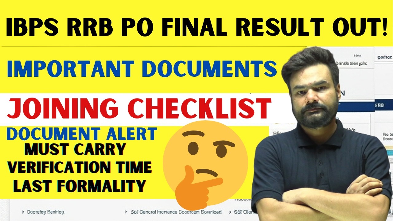 RRB PO Joining Documents List 2026 🚨 Don’t Miss These! Required Documents Explained