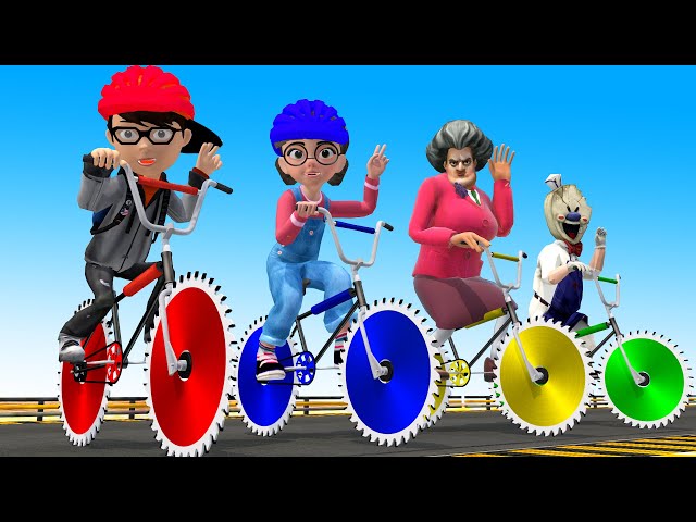 Scary Teacher 3D - Game Bike Hits Balloons on High