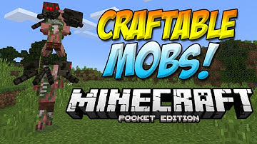 CRAFTABLE MOBS MOD!! - Zombie Jockeys & MORE!! - Minecraft PE (Pocket Edition)