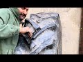 Panther Tractor Tyre Repairing and Restoration || Huge Tractor Tyre Amazing Repairing Process