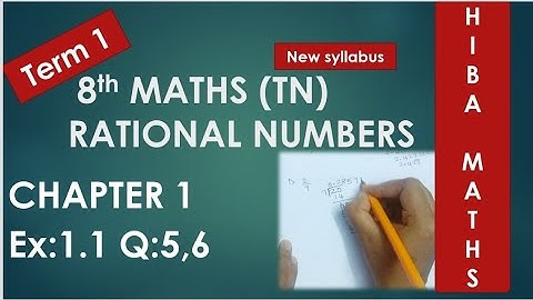 8th Maths Ch 1 Ex 1.1 Q.no 5,6. Term 1 New Syllabus .TN Samacheer