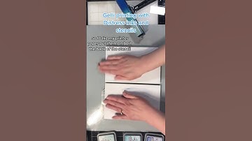 Gelli Printing with Distress inks and stencils #shorts #distressoxide #gelliprinting