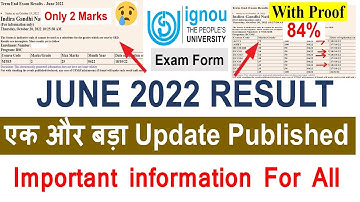 IGNOU Result का  एक और बड़ा Update Published For June 2022 Exam || important information For All