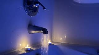 Bathtub Filling ASMR // Full Fill in Candlelight 1 Hour Loop