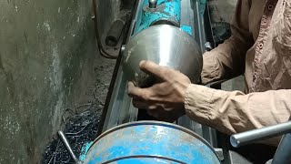 pipe center making part 2 💪 💯 ✅ #ajaz00latheworks #lathe #turning #youtubeshorts #making