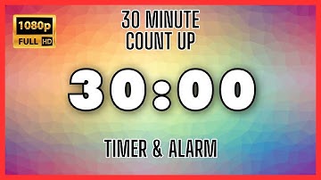 ⏰ 30 Minute Timer Count Up 1080p HD Online Timer to Improve Your Focus and Accelerate Productivity