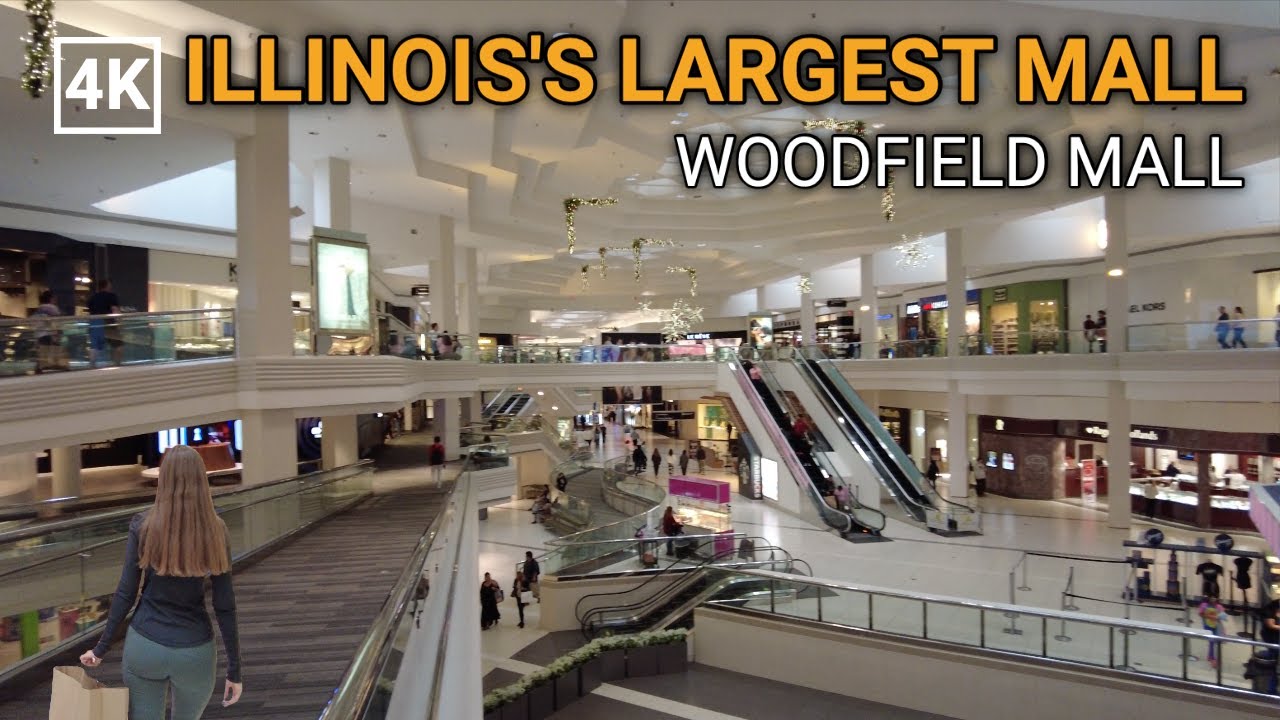 Largest Shopping Mall in CHICAGO Illinois - Woodfield Mall - Walking Tour  [4k 60fps] 