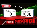 Live YouTube Channel Promotion | 1000 SUBSCRIBERS 2मिनट में #live @ManojDey