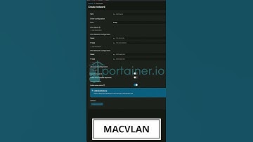 Create MACVLAN with Portainer #shorts