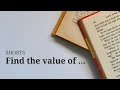 Find the value of...