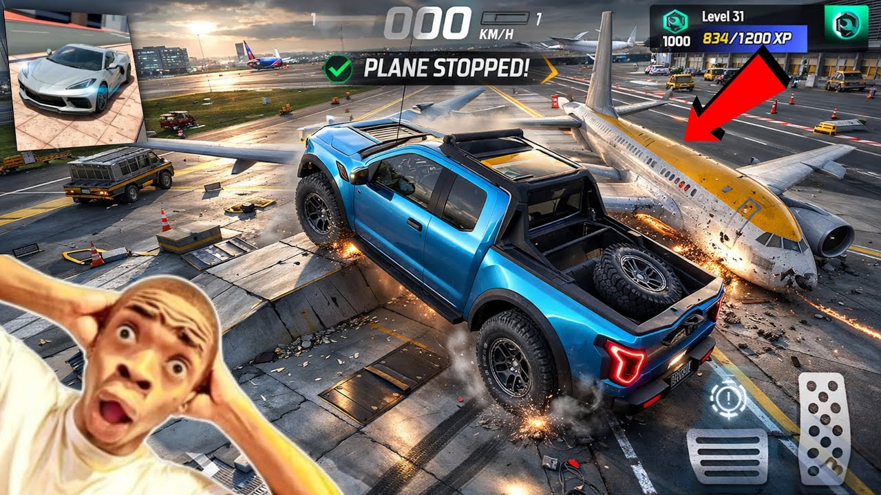 Finally Stopped the Plane!😱 | New Giant Car Mod! | Extreme Car Driving Simulator!🔥