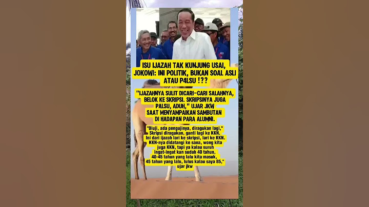Isu ijazah tak kunjung usai. ini politik bukan soal asli / palsu !!! #jokowi #ijazahjokowi #viral
