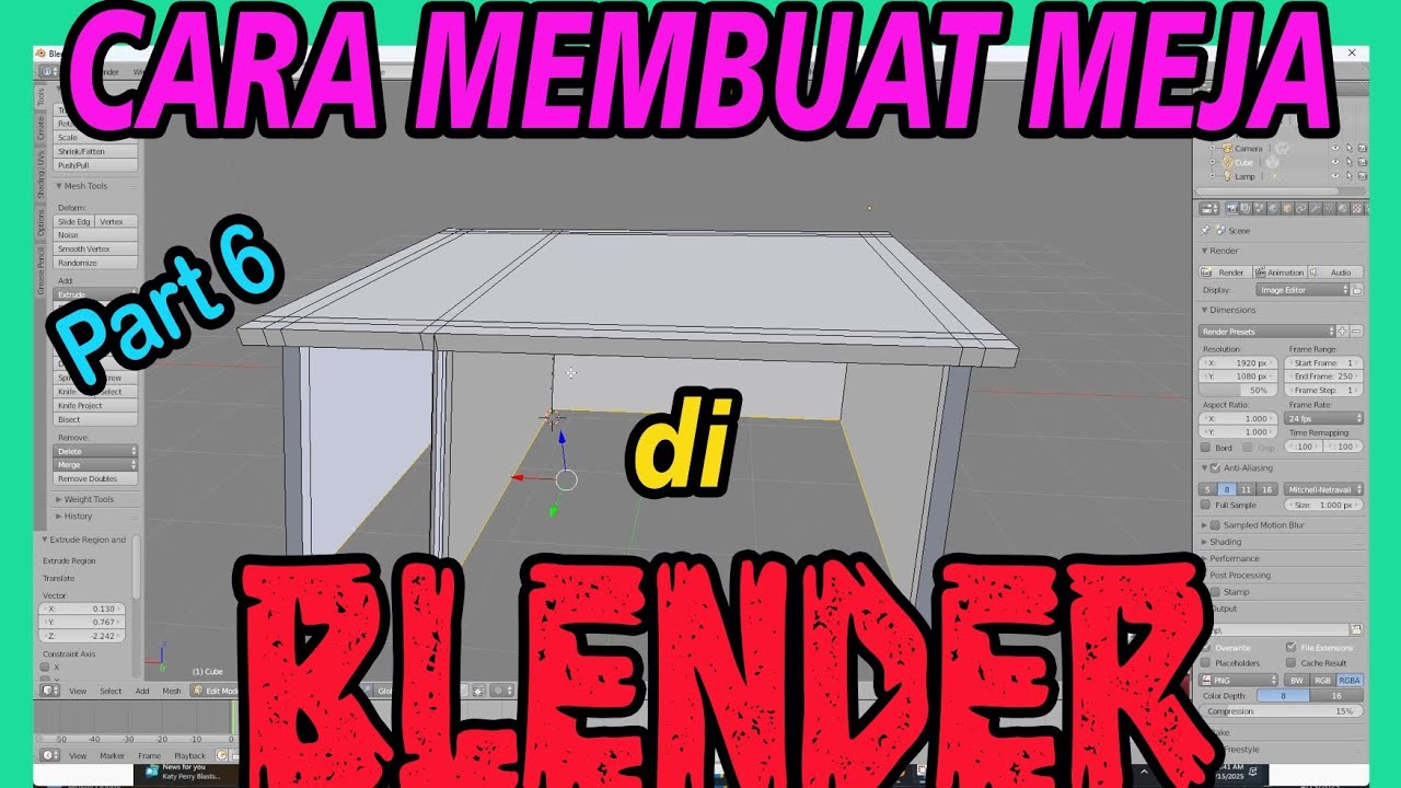 CARA MEMBUAT MEJA DI BLENDER (part6) - YouTube