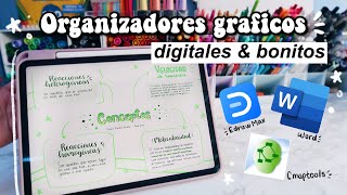 MAPAS CONCEPTUALES DIGITALES / ORGANIZADORES GRÁFICOS BONITOS con EdrawMax - DanielaGmr ✨