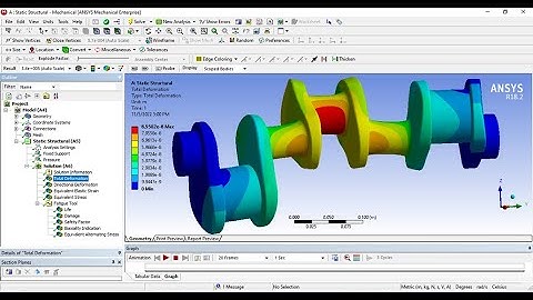 ANSYS Workbench Fatigue and Static Structural Analysis of Crankshaft | Full Tutorial