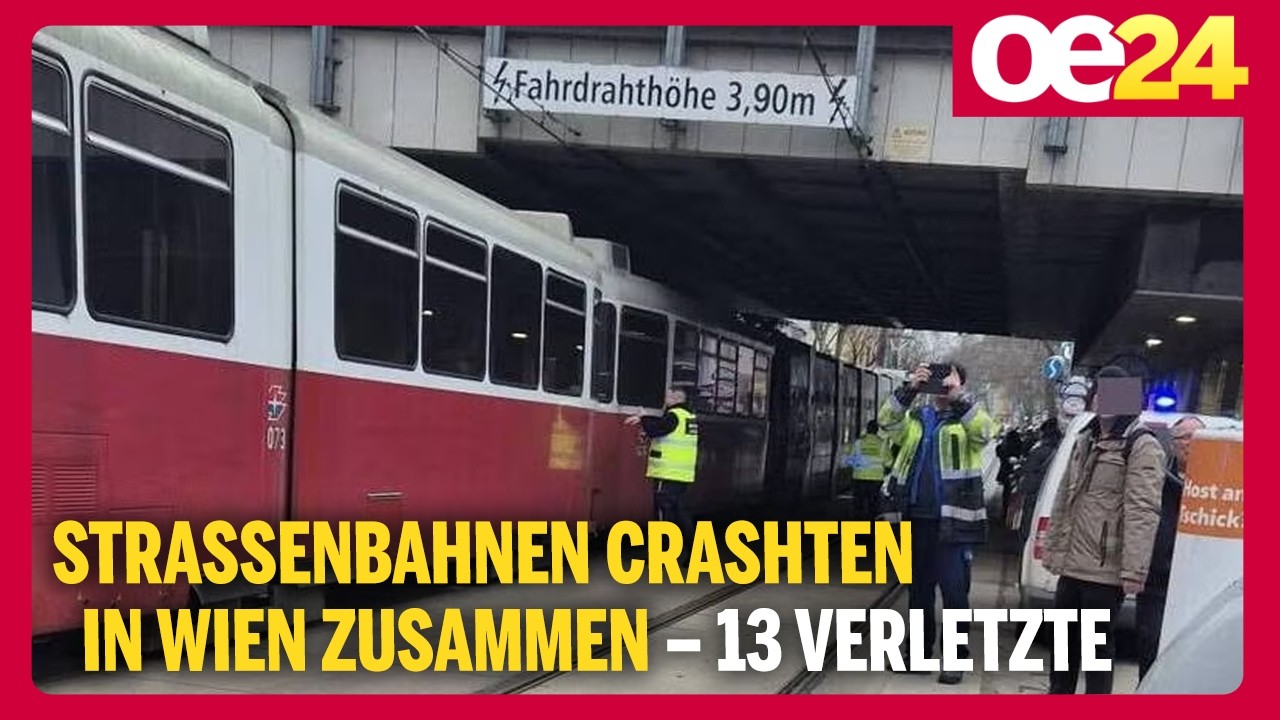Straßenbahnen crashten in Wien zusammen – 13 Verletzte