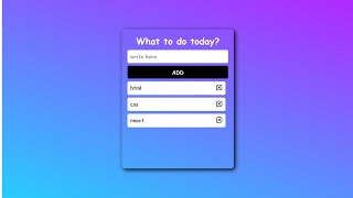 How To Create TO DO List App Using HTML CSS And JavaScript | Task App In JavaScript For Beginners
