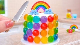 Miniature Jelly Cake | Satisfying Miniature Fruit Jelly Cake Decorating | Best Of Rainbow Cake Ideas