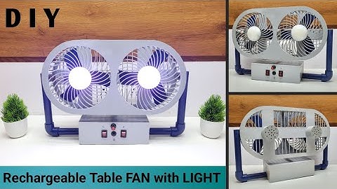How to make Fan | How to Make Rechargeable Table FAN with LIGHT from PVC | ADVANCE TECHNOLOGY
