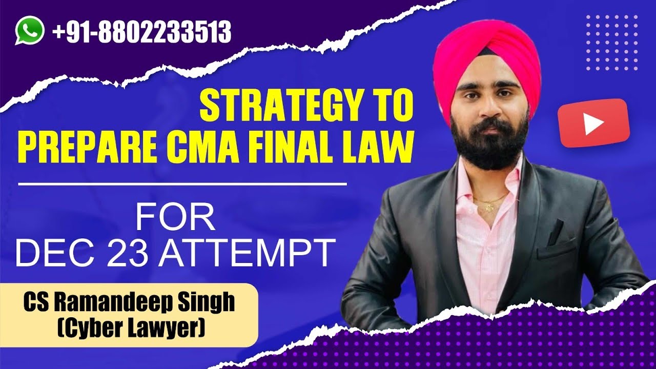 STRATEGY TO PREPARE CMA FINAL LAW FOR DEC 23 ATTEMPT - YouTube