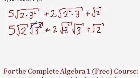 (Algebra 1) Radicals - Adding Square Roots #7