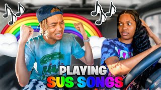 PLAYING "SUS" SONGS IN FRONT OF MY GIRLFRIEND...*HILARIOUS* screenshot 5