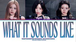 Mma Version Babymonster What It Sounds Like Pharita, Ahyeon, Rora Color Coded Lyrics