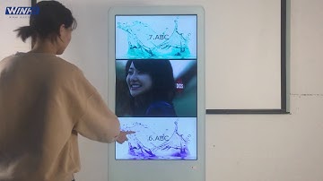 PT430K-NT  43inch floor standing Android network CMS software touch screen advertising display