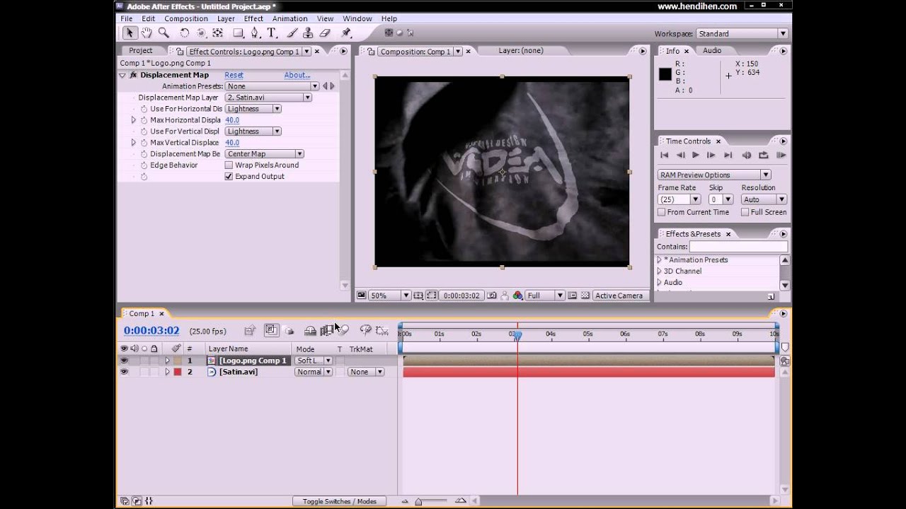 How to Displacement Map in Adobe After Effect #A 03a - YouTube