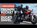 Triumph vs Ducati - Triumph Rocket 3 VS Ducati Diavel | Visordown.com