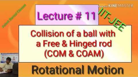 Lecture # 11 /  Collision of a ball with Free & Hinged rod /  Rotational Motion