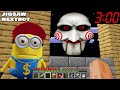 JIGSAW NEXTBOT PUPPET IS CHASING ME and MINION STEVE in Minecraft - Gameplay - Coffin Meme