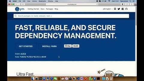 Install Yarn via Homebrew on MacOS