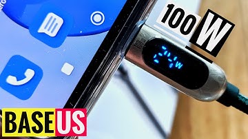 BASEUS 100W 🔥 USB Type-C to Type-C Cable with Display 👍 2m Green vs 1m black 🔥 compare ✅