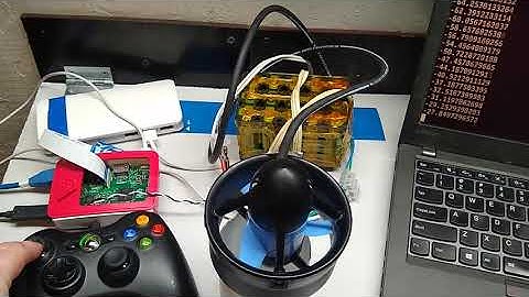 Initial ROS Joy test with Blue Robotics T200 Thruster and some Python