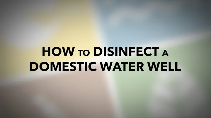 How to Disinfect a Domestic Water Well