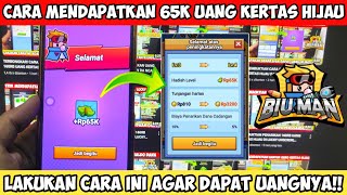 TERBONGKAR! CARA MENDAPATKAN 65RB UANG KERTAS HIJAU DAN MENAIKKAN LVL AKUN AGEN DI GAME BIU MAN screenshot 3