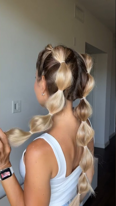Bubble BRAIDS #hairhacks #hairstyle #braids #hairstyleforgirl #bubblebraid
