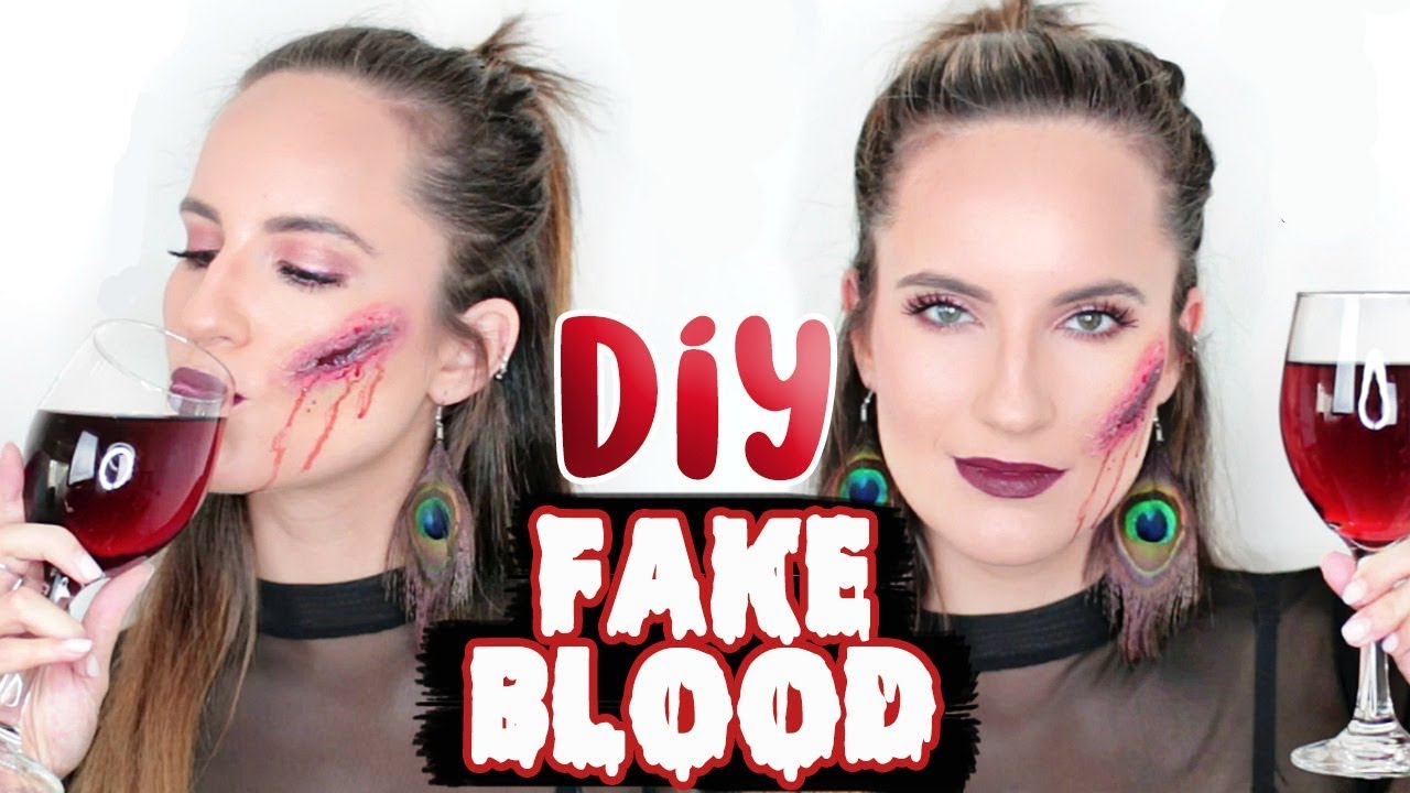 DIY EDIBLE FAKE BLOOD TUTORIAL SCARY Halloween Prank YouTube