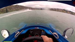 NZ F1 Powerboat Tour 2012 - Round 1 Race 1 - Cromwell - On-board # 3 Scott Construction