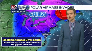 Rainy Monday Followed By Winter-Like Temperatures - Overnight Forecast 040725