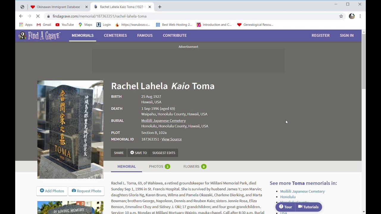 Tutorial - Find-A-Grave Search
