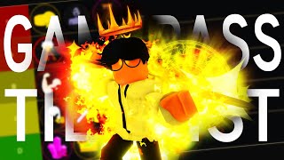 BEST GAMEPASS TIERLIST IN ANIME FIGHTING SIMULATOR!