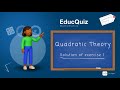 Mathematics - Solution to Exercise 1: Quadratic Theory