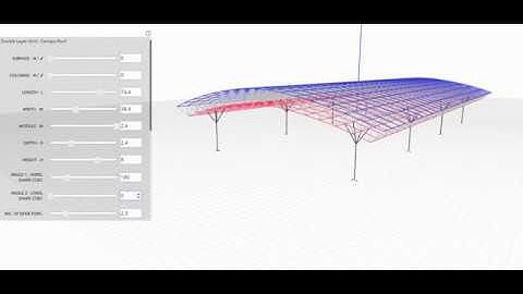 Parametric Modeling on an example of Double Layer Grid Roof Structure